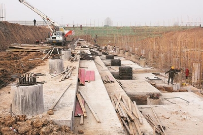 淮北港孙疃码头工程建设提速 预计明年底前竣工投入使用